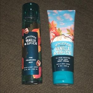 Bath and Body Works Vanilla & Spice lotion & spray